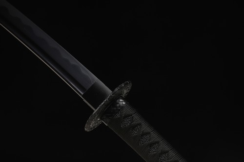 30'' All Black T10 Steel Japanese Samurai Wakizashi Sword Katana Razor Sharp - Picture 9 of 12