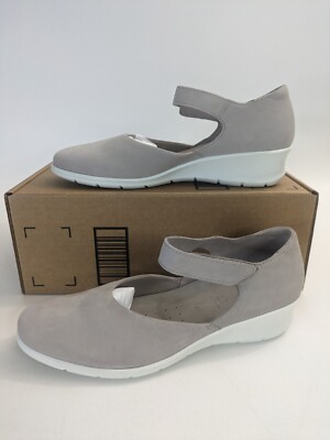 ECCO Women's Felicia Mary Jane Pump, Grey Rose, Very