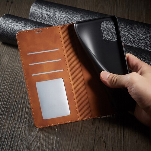 Slim Leather Case for Samsung S22+/S21/S20+ FE Ultra Magnetic Flip Wallet Cover - Photo 11 sur 27