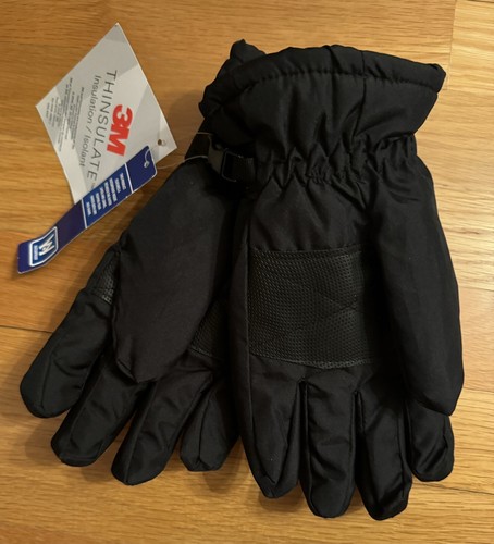 Kids Black Igloos Waterproof 3M Thinsulate Ski Gloves NWT Size L/XL - Picture 2 of 5