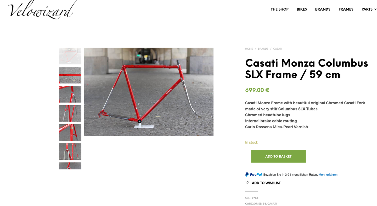 CASATI コロンバスSLX フレーム CASATI Columbus SLX Frame | eBay
