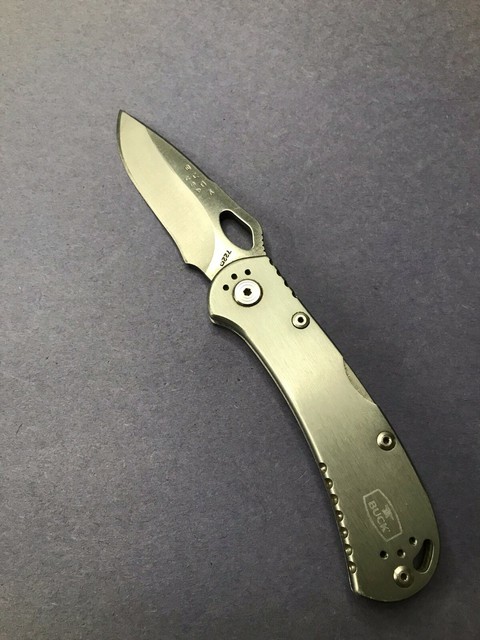 Buck Knives 722 GYS 1 B Spitfire Folding Blade Knife W Gray Aluminum