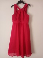 Davids Bridal Sz6 Red Halter Style Dress
