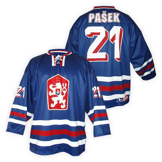 Team Czechoslovakia CSSR Ice Hockey WHITE Jersey Custom Name and