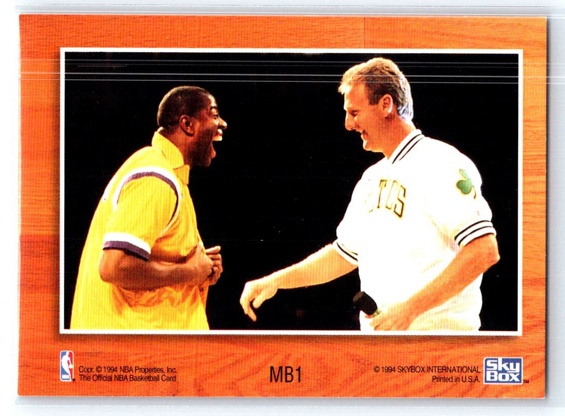 Larry Bird Magic Johnson 1993 94 NBA Hoops MB1 HOF EBay