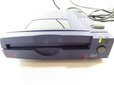 Iomega Zip 100 External Disk Drive Z100P2 w/ Original AC Adapter, Parallel Cable