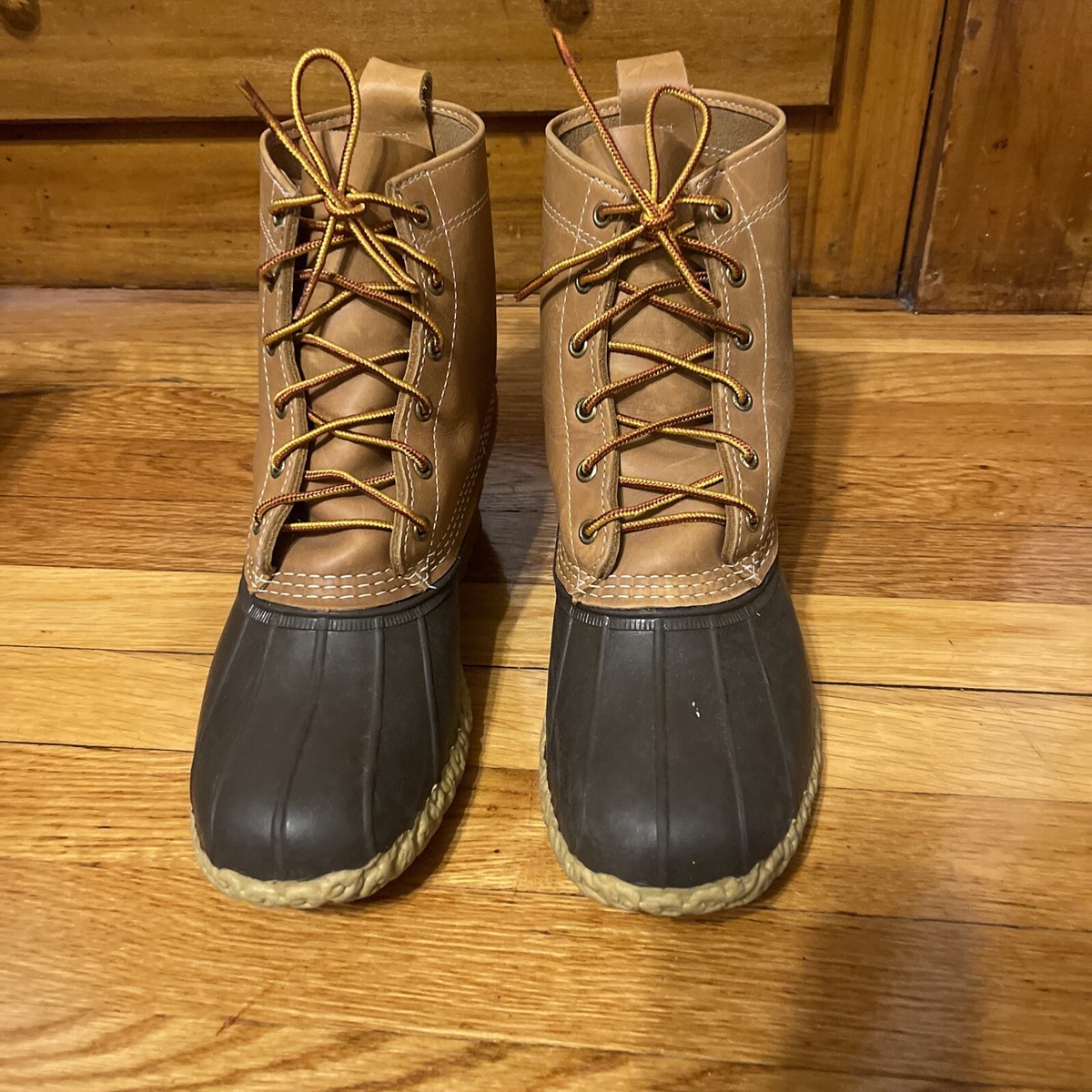 LL Bean Duck Boots Brown 8 Inch Mens Size 9 Made In USA Leather L.L. Bean Men main image 2