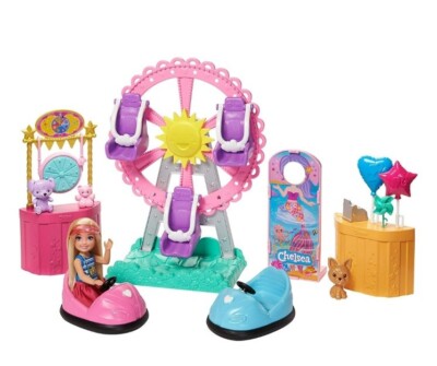 Club Chelsea Carnival Playset with Blonde Small Doll, Spinning Ferris