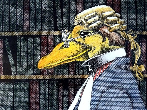 Funny print Simon Drew Old Lawyers Never Die legal gift signed duck wall decor - Picture 4 of 4