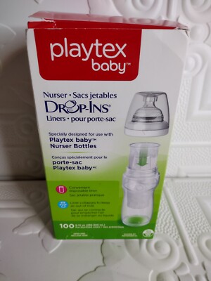 Playtex Drop Ins Liners For Baby Nurser Bottles 8-10 oz BPA Free