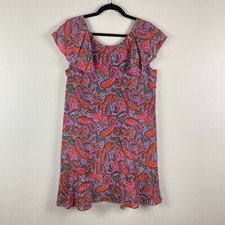 J. Crew 100% Silk Vibrant Paisley Flutter Sleeve Dress Date Special Occasion 10
