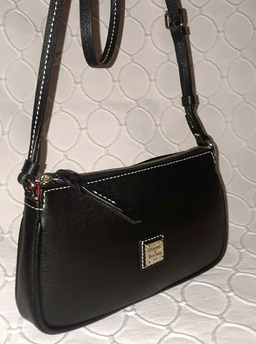 Dooney & Bourke Saffiano Small Leather Crossbody Bag - Black