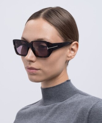 TOM FORD RYDER-02 TF1035 52Y SHINY TOKYO TORTOISE/VIOLET SQUARE