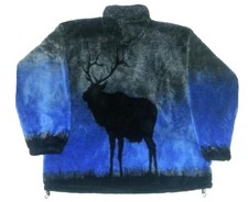 New Elk Plush Fleece Jacket Mens Ladies Warm Coat Made USA XS - 2X