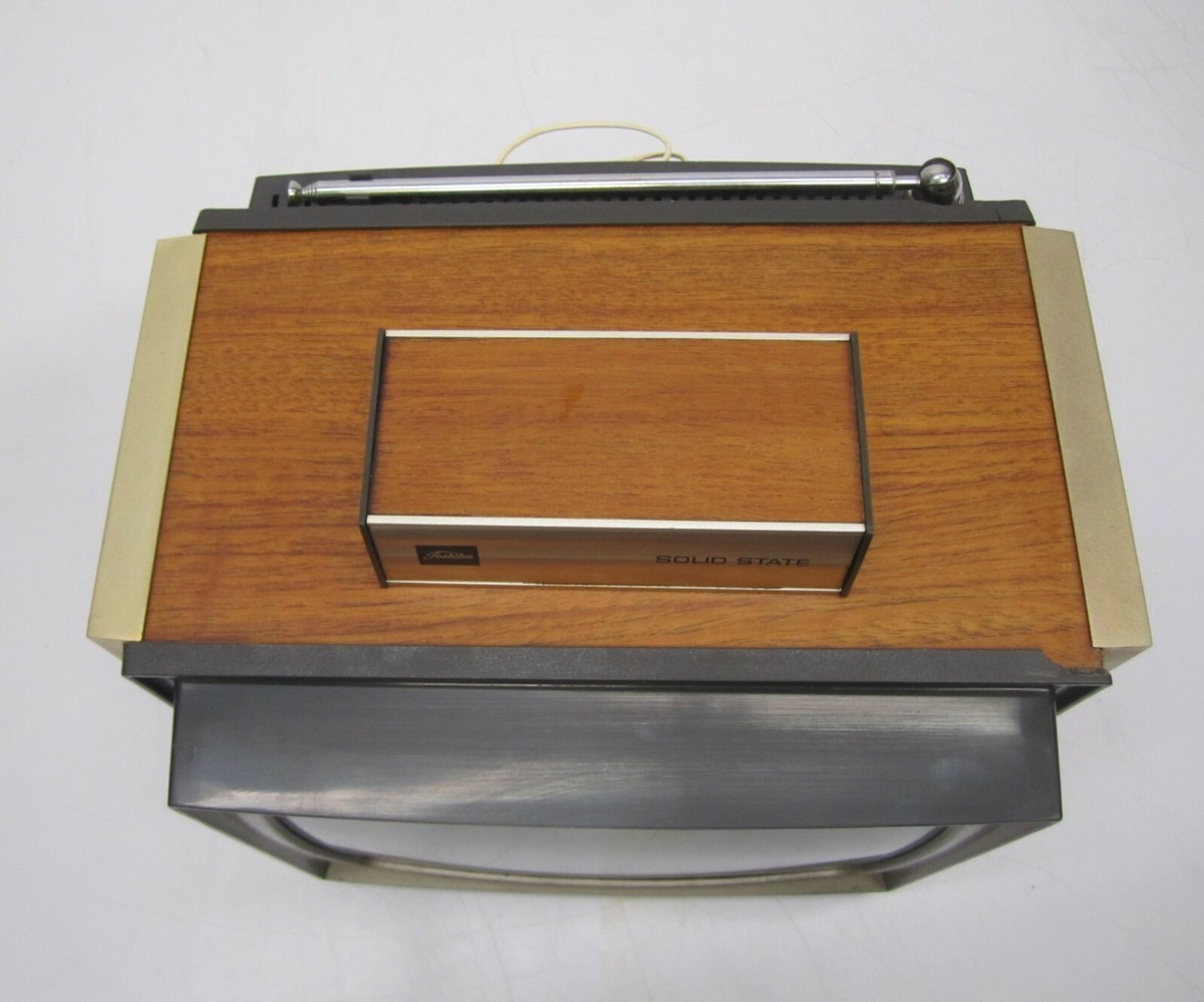 Vtg Toshiba Solid State Portable Television TV Model T2T Vtg Toshiba Solid State Portable Television TV Model T2T