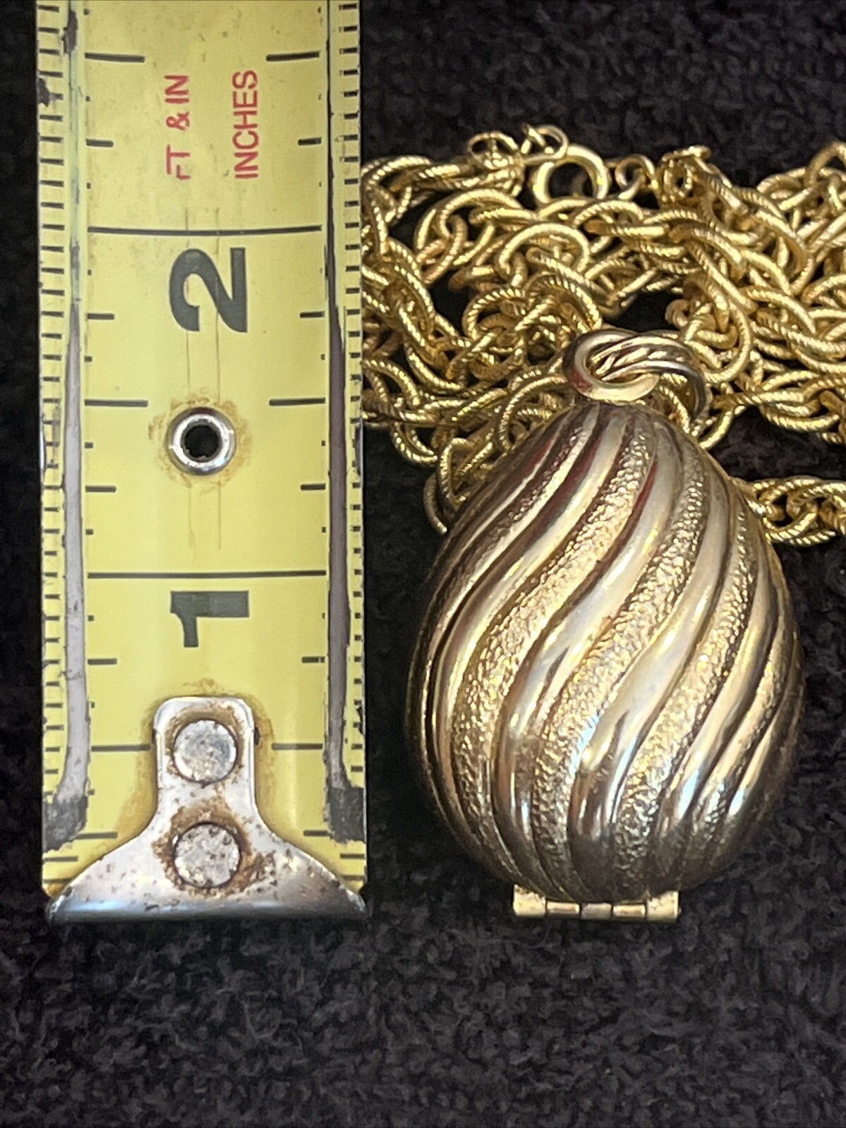 AVON Golden Charmer SOLID PERFUME Locket Necklace… - image 10