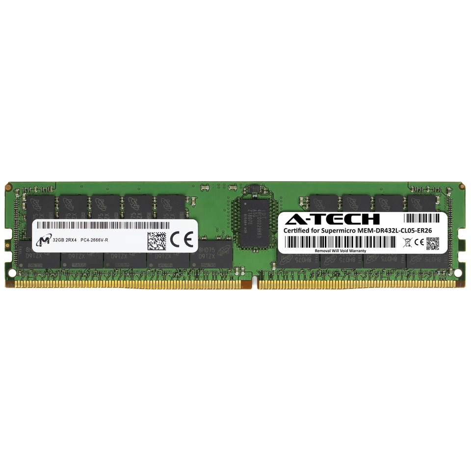 32GB PC4-21300R REG Supermicro MEM-DR432L-CL05-ER26 Äquivalenter Serverspeicher RAM