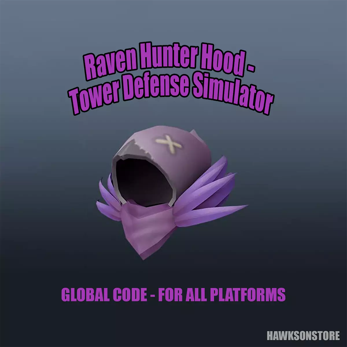 Roblox : Raven Hunter Hood - Tower Defense Simulator (Global)