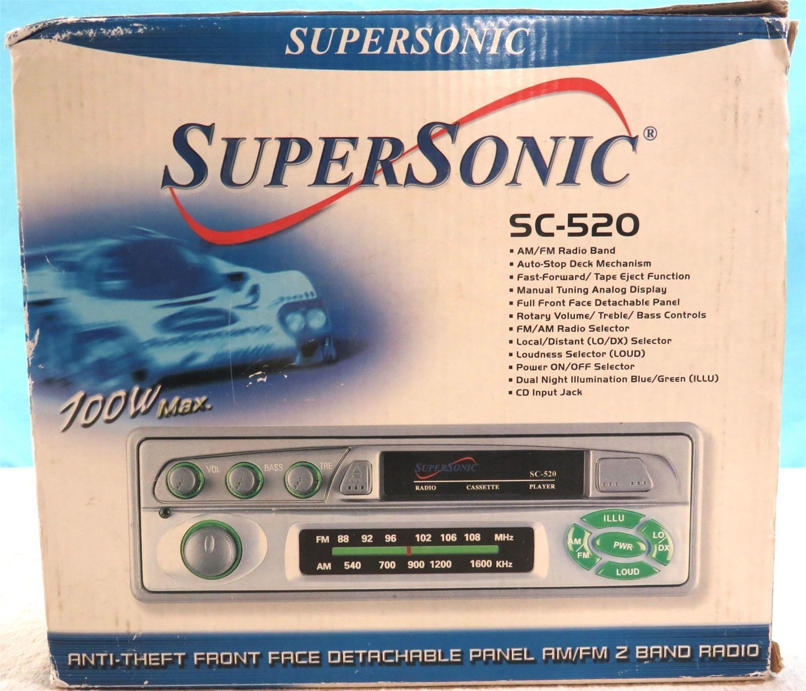Am Fm Radio  W/ Detachable Face. New. Guaranteed!