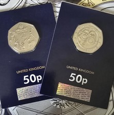 2026 50 Years of Aardman & 2019 Wallace and Gromit BUNC 50p coin change checker 