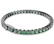 SWAROVSKI Matrix Tennis bracelet Round cut, G...