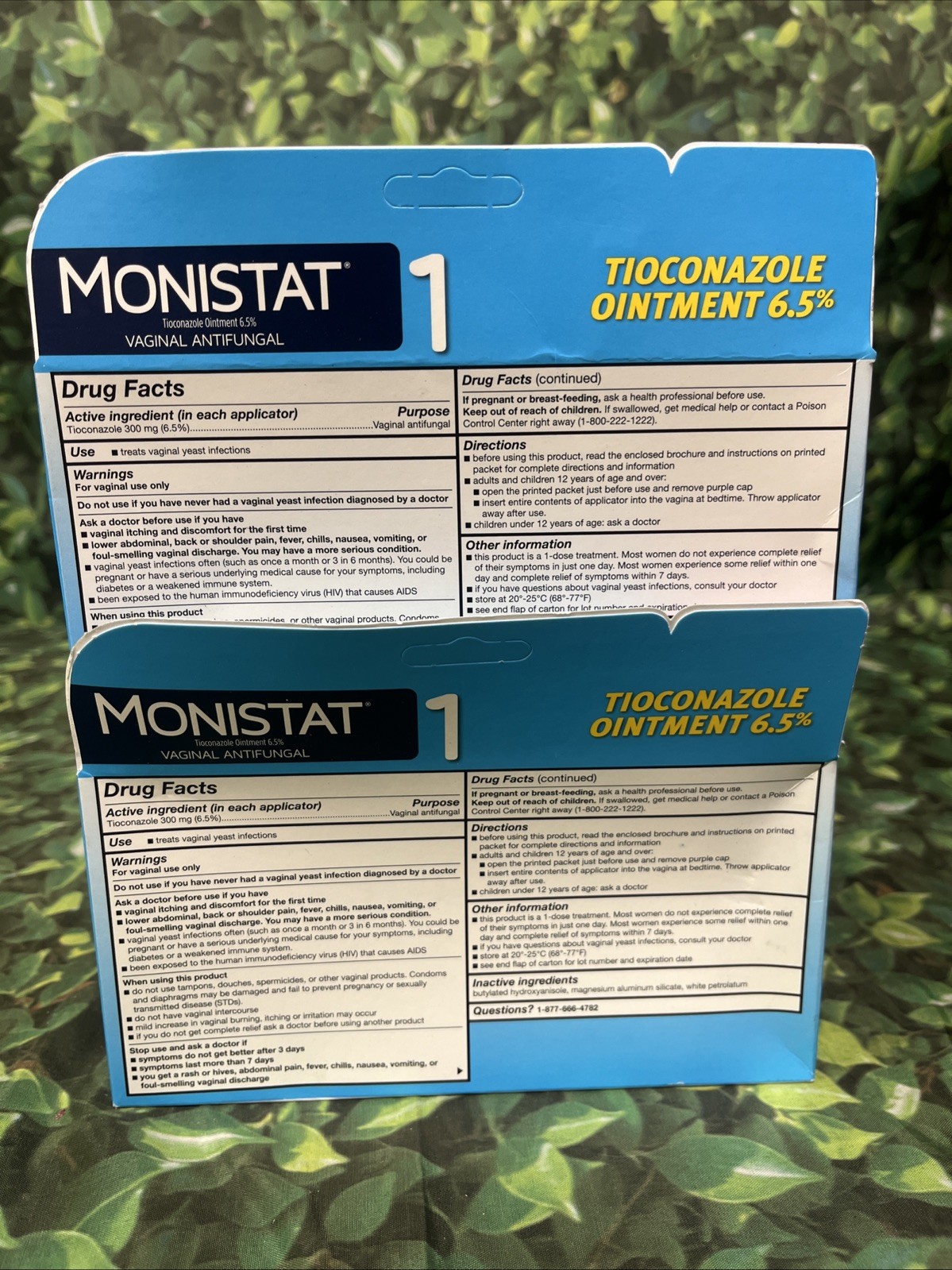 2 Pack Monistat 1 Day Yeast Infection Treatment Tioconazole Ointment Applicator
