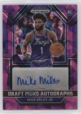 2023 Panini Prizm Draft Picks Purple Ice 64/99 Mike Miles Jr #DPA-MMJ Auto 3hd