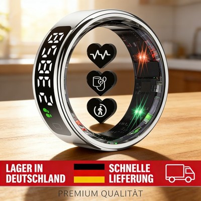   Smart Ring mit Display Fitnessring Schlaftracker, Pulsmesser für Fontastic...