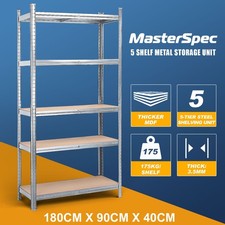 MasterSpec MS091 Garage Shelving Warehouse Rack Storage Shelves 1.8m Steel