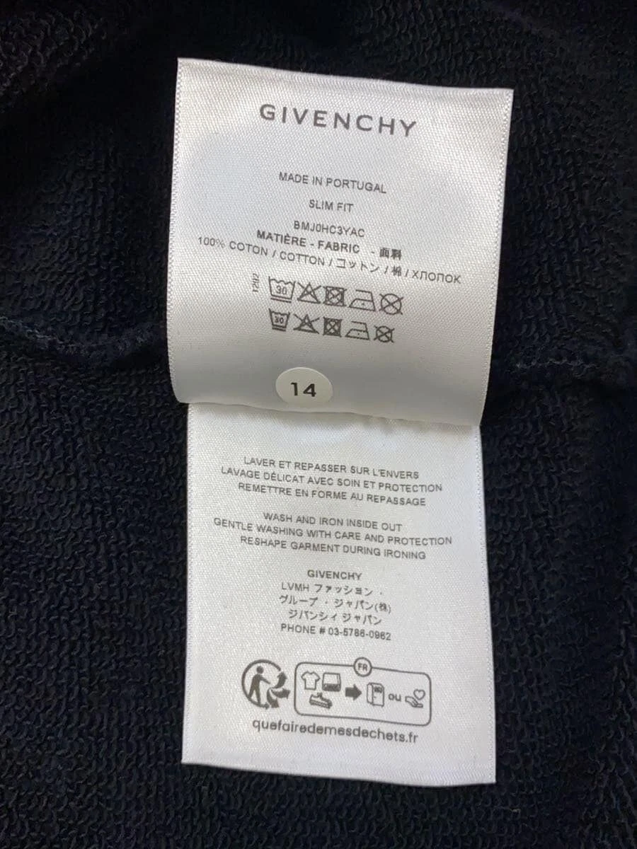 GIVENCHY Felpa con Cappuccio XL Cotone Nero BMJ0HC3YAC Usata