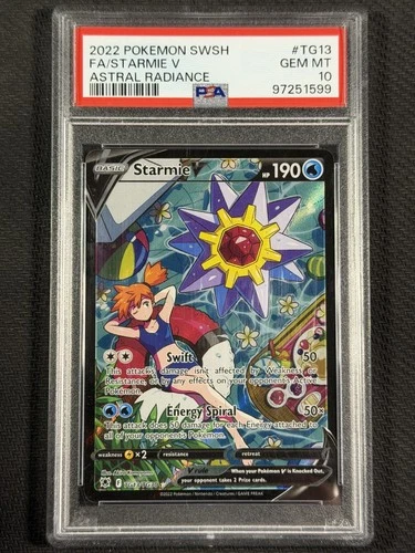 Pokemon Cards PSA 10 GEM MT Starmie V Astral Radiance F/A Swsh 2022 TG13/TG30