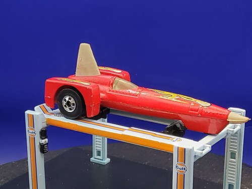 Hot Wheels Tricar X8 Rocket Car Red Flames Malaysia 1980s Vintage Die Cast - Picture 3 of 5