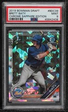 2019 Bowman Chrome Draft Sapphire Edition Brett Baty #BDC-39 PSA 9 MINT 0us5