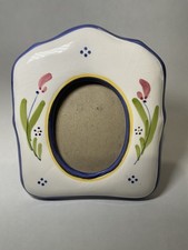 Vintage Ceramic Floral Painted Picture Frame ...