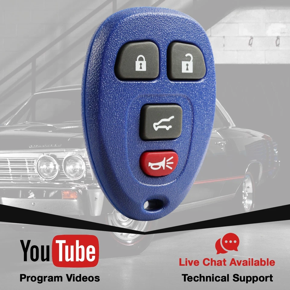 2 Key Fob Remote for Buick Cadillac Chevrolet Remote OUC60270 15857835 Blue Foto 3 de 4