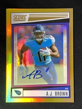 2022 Panini Score Gold Zone Auto #28 A.J. Brown /50 YT92