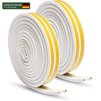 Dichtungsband 20M Selbstklebend D-Profil Anti-Kollision Gummi Schaum Weiß
