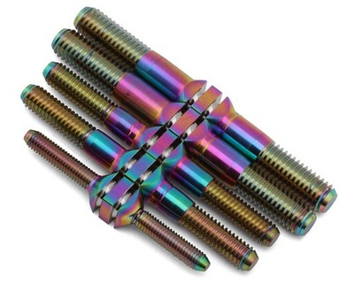 J&T Bearing Co. XRAY XB8/XB8E '23 Titanium ''Milled'' Turnbuckles (Oil Slick)