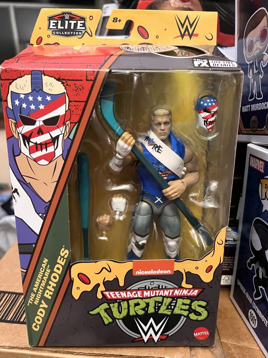 WWE Elite X TMNT Cody Rhodes as Casey Jones Teenage Mutant Ninja