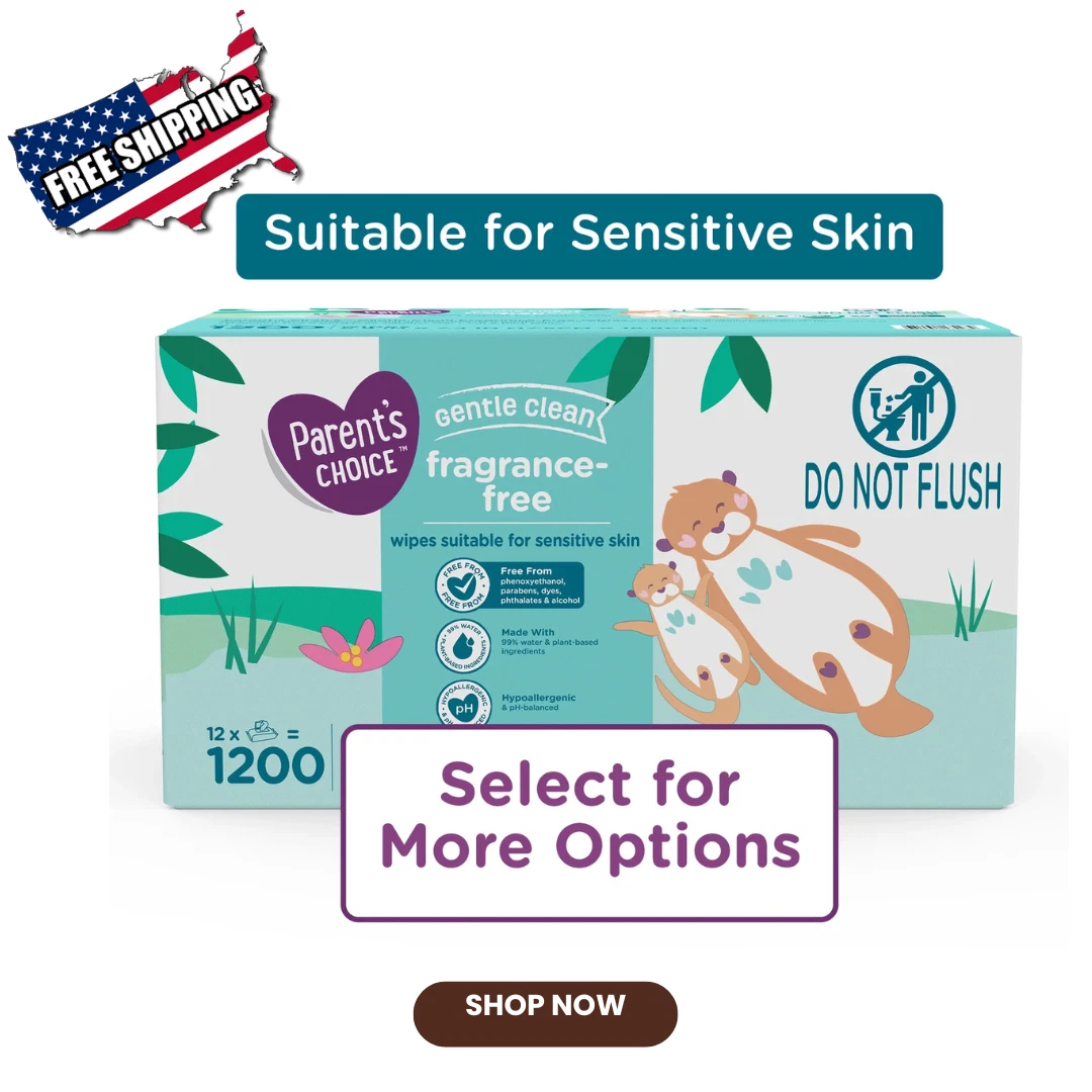 Fragrance-Free Baby Wipes by Parents Choice, 1200ct
Opens in a new window or tab