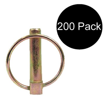QTY Of 200 Linch Pins 7/16'' Dia Pin x 1-3/4'' Useable Length 1-5/8'' Dia. Ring