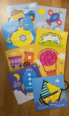CHOOSE YOUR OWN - Thick Durable Cardstock Adventure Lacing Cards with Sentences