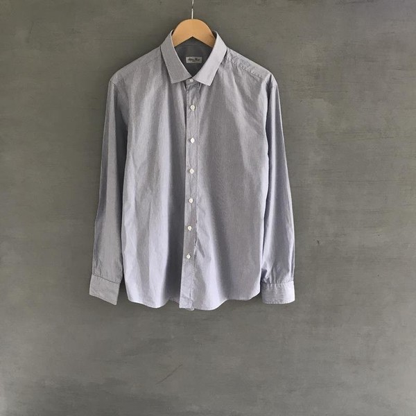 Men Salvatore Piccolo Shirt Blue Cotton 42 / XL /