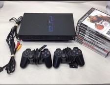 Sony PlayStation 2 Fat Black Console Bundle with Controller  Game / Ps2 Console