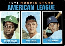 1971 Topps AL Rookie Outfielders - Bobby Brooks/Pete Koegel/Scott Northey RC