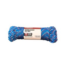 Polypropylene Diamond Braided Rope 1/4" Diameter x 100' Length Blue 1 Each