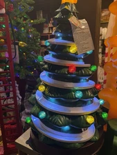 Cracker Barrel Animated Lighted Christmas Tree Blow Mold NIB 2025 . 