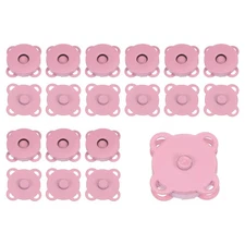 10 Sets Magnetic Snap 18mm Metal Fasteners for Clothing Purse Pink