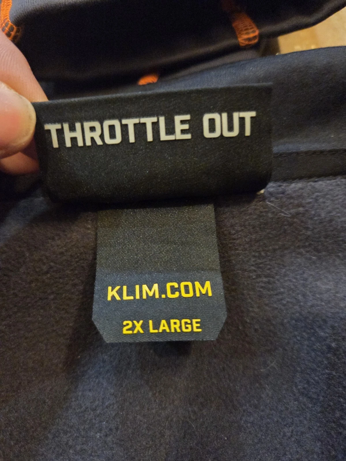 Klim Inferno Mid-Layer Fleece Jacket Mens 2XL Asphalt Strike Orange EUC - product detail image 5