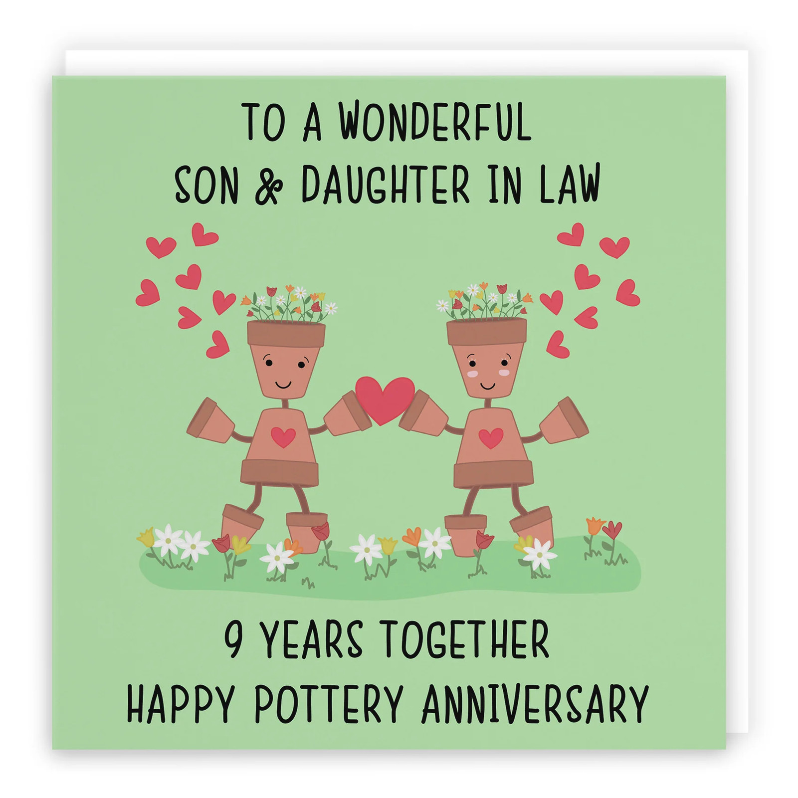 9th Son And Daughter In Law Anniversary Card Iconic